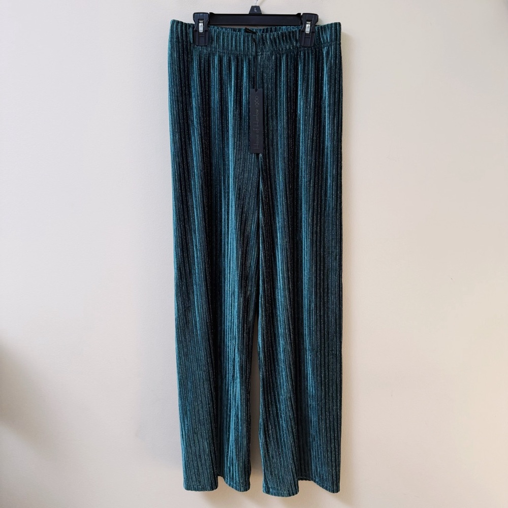 House of Harlow NWT Emerald/Teal Velvet Pants